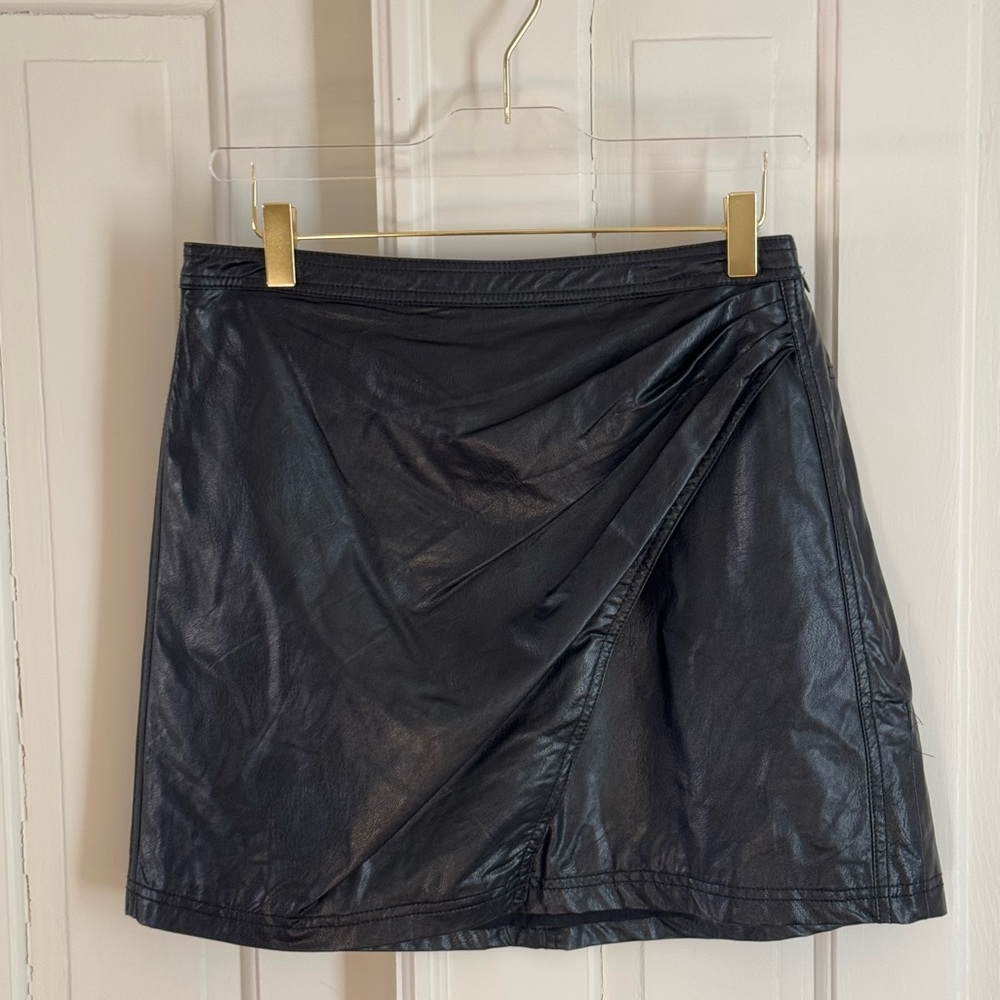 Free People faux leather skirt